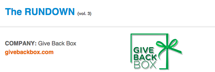 The Rundown on Give Back Box